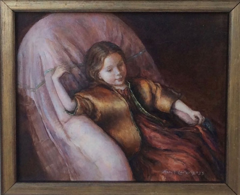 MARY E CARTER - The Armchair - oil on canvas - 23 x 18 cm - €650