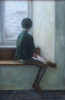 MARY E CARTER - The Window Seat- oil on canvas - 26 x 21 cm - €750