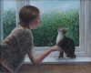 MARY E CARTER - The Window Sill - oil on canvas - 19 x 21 cm - €475