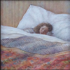 MARY E CARTER - The Bed - oil on canvas - 19 x 19 cm - €225 SOLD