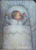 MARY E CARTER - The New Born Baby - oil on canvas - 14 x 12 cm - €275 - SOLD