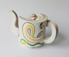 DAVID SEEGER - Knot Teapot - earthenware slips & lustres - 16 cm high - €850