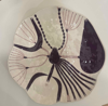 ANDREW LUDICK - Purple Abstract Flower Plate - ceramic - €340