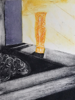 SANDIE HICKS - Orange Vase - Collagraph print - 36 x 33 cm - €335