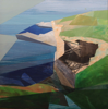 ANGELA FEWER - The Dune - acrylic on canvas board - 50 x 50 cm - €1300 - SOLD