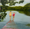 HELEN O'KEEFE - The Swimmers - oil on board - 40 x 40 cm - €595 - SOLD
