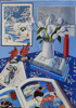 ALYN FENN - White Tulips & Japanes Prints - acrylic on canvas - 70 x 50 cm - €890
