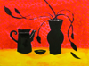 ETAIN HICKEY - Jim's Pottery & Buds - acrylic on canvas - 30 x 40 cm - €200