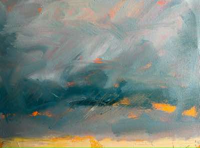 Bernadette Burns - From Silver to Clear - oil on canvas - 30 x 25 cm - €350