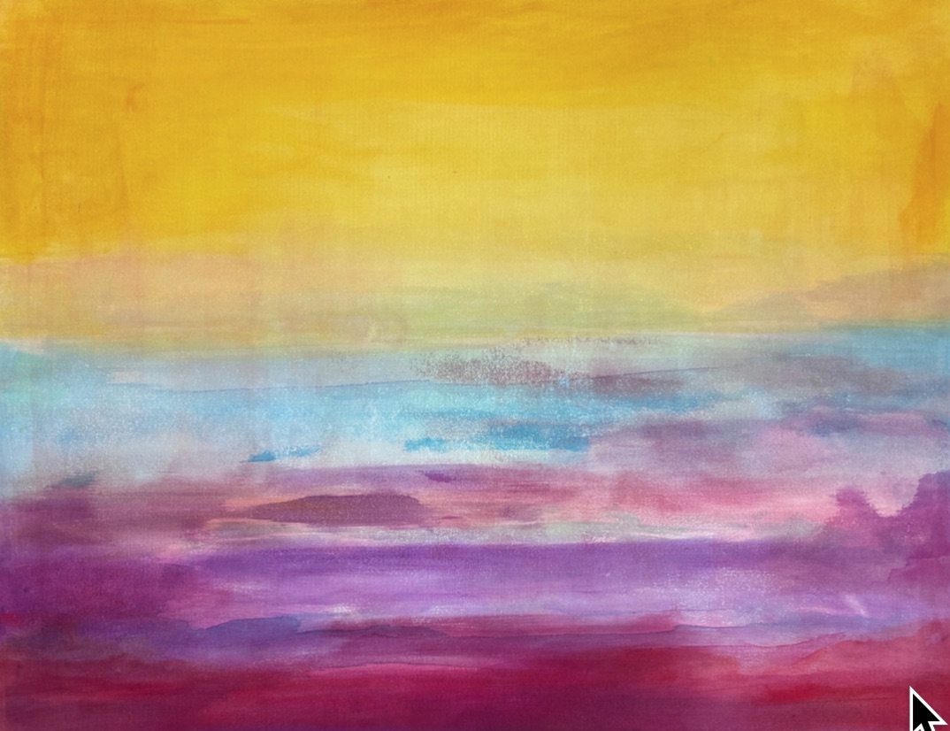 Donna McNamara - Beyond The Horizon - mixed media paint & dyes on paper- 86 x 106cm - €2200