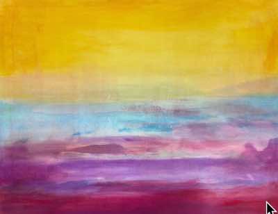 Donna McNamara - Beyond The Horizon - mixed media paint & dyes on paper- 86 x 106cm - €2200