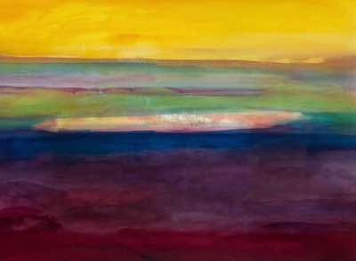 Donna McNamara - Never Ending - mixed media paint & dyes on paper- 86 x 106cm - €2200