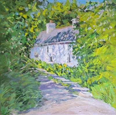 Fiona Power - Cottage, Sheeps Head - acrylic on canvas - 22 x 22 cm - €290
