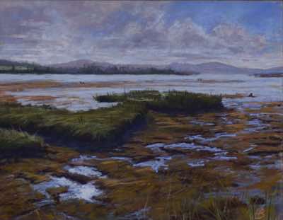 Patricia Bevan - Low Tide, Adrigole Bay - pastel on card -39 x 31 cm - €400 - SOLD