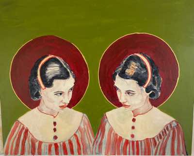 Mary Galvin - The Halo Effect - acrylic on wood - 50 x 40 cm - €1100