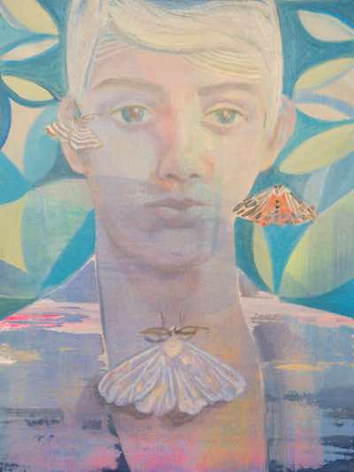 Siobahn O'Leary - Moth Dream - acrylic on canvas - 30 x 40 cm - €460