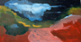 JOAKIM SAFLUND - Brave Landscape - oil on spotted gum - 13 x 24 cm - €580