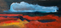 JOAKIM SAFLUND - Fall of the Land- oil on spotted gum - 12 x 24 cm - €580