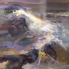 JUDY HAMILTON ~ Chasing Waves - oil on board - 24 x 25 cm - €650