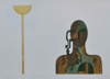 JULIE KELLEHER - Green Figure & H2O Tower - gouache & acrylic on paper - 41 x 51 cm - €550