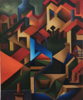 KYM LEAHY - Hill Town - acrylic on canvas - 30 x 25 cm - €750