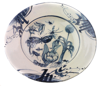 LEDA MAY - Plate VIII - ceramic painted cobalt & black stain - 30 cm diameter - €245