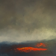 LESLEY COX - A Blaze - oil on canvas - 30 x 30 cm - €400