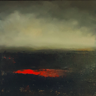LESLEY COX -Burning Gorse- oil on canvas - 30 x 30 cm - €400