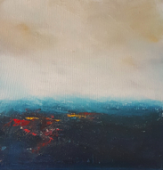 LESLEY COX - Embers - oil on canvas - 30 x 30 cm - €400