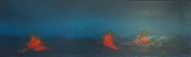 LESLEY COX - Gorse FIre- oil on canvas - 32 x 102 cm - €700