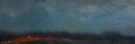 LESLEY COX - Harbinger- oil on canvas - 16 x 18 cm - €250