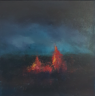 LESLEY COX - Torchwood - oil on canvas - 40 x 40 cm - €500