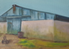 LESLEY COX - Pa Joes Shed - oil on linen 20 x 30 cm - €400
