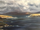 MARINA THOMAS - Rising Down, Dunmanus Harbour - oil on canvas - 30 x 41 cm - €320 - SOLD