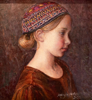 MARY E CARTER - Head of a Young Girl - oil on board - 15 x 14 cm - €425 - SOLD