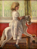 MARY E CARTER - The Rocking Horse - oil on board - 17 x 15 cm - €395