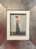 MARY E CARTER - The Silver Skirt - oil on board - 13 x 12 cm - €225