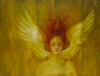 NONA PETTERSEN ~ Angel - oil on gesso panel - 46 x 61 cm