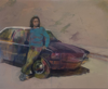 OONAGH HURLEY - At the Wheel - acrylic on canvas - 38 x 46 cm - €1100