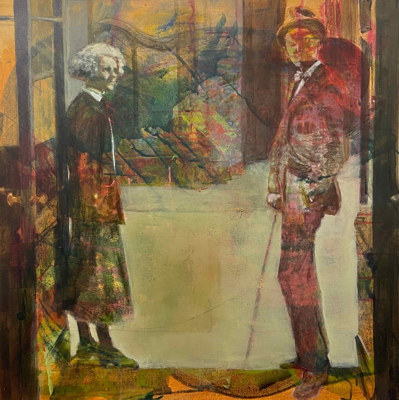 OONAGH HURLEY  - The Publiser - acrylic on canvas - 80 x 80 cm - €950 - SOLD