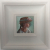 MARY E CARTER - The Straw Hat - oil on board - 60 x 60 mm - €350 - SOLD