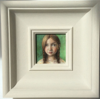 MARY E CARTER - The Girl with Plaited Hair - oil on board - 50 x 50 mm - €250