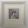 MARY E CARTER - The Lace Collar - oil on board - 65 x 65 mm - €275