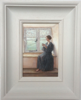 MARY E CARTER - The Window Seat - oil on board - 145 x 95 mm - €625