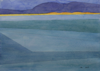 ANGELA FEWER - Sunset Sea - watercolour on paper - 57 x 56 cm - €300