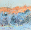 DAMARIS LYSAGHT - Frosty Sunrise - oil on plywood - 15 x 15 cm -€285