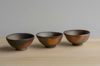 DAVID HOLDEN -  3 wood fired Sake cups - ceramic - 4.5 x 9.6 cm - €150 or €50 each - 1 SOLD