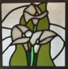 DEIRDRE BUCKLEY CAIRNS - Lilies - stained glass - 24 x 24 cm - €220