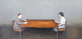 DIARMUID BREEN - The Conversation - oil on canvas - 30 x 40 cm - €1800