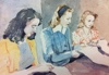 DIARMUID BREEN - We Three sit and Toil - watercolour - 30 x 40 cm - €250